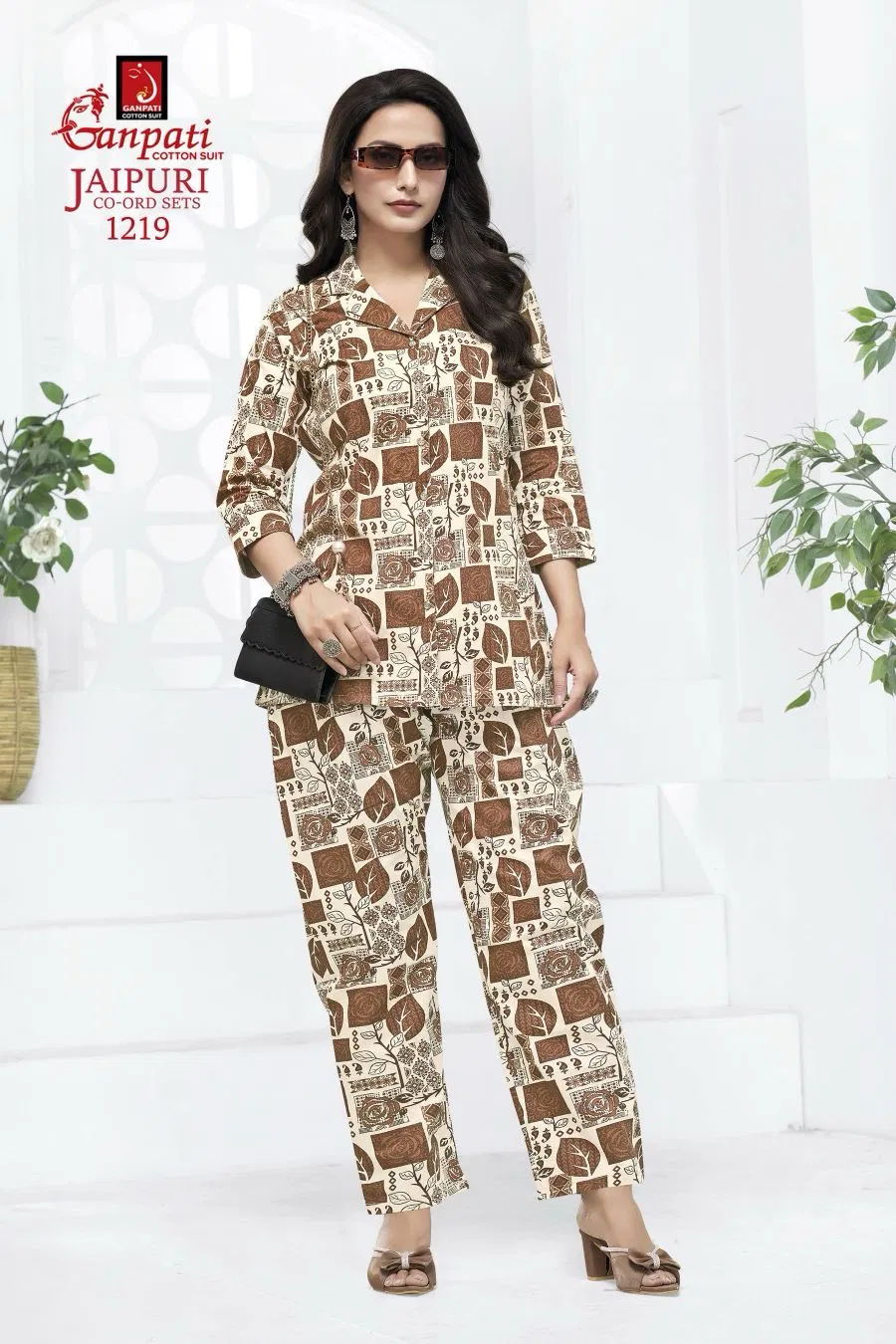Jaipuri Vol 12 By Ganpati Cotton Printed Western Cord Set Exporters In India